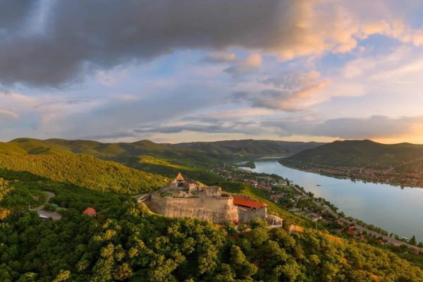 Aerial,View,About,The,Visegrad,Citadel,Castle,In,Hungary.,Next
