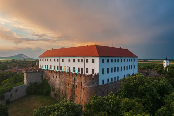 Aerial,View,About,Castle,Of,Siklós,,Which,Located,At,The